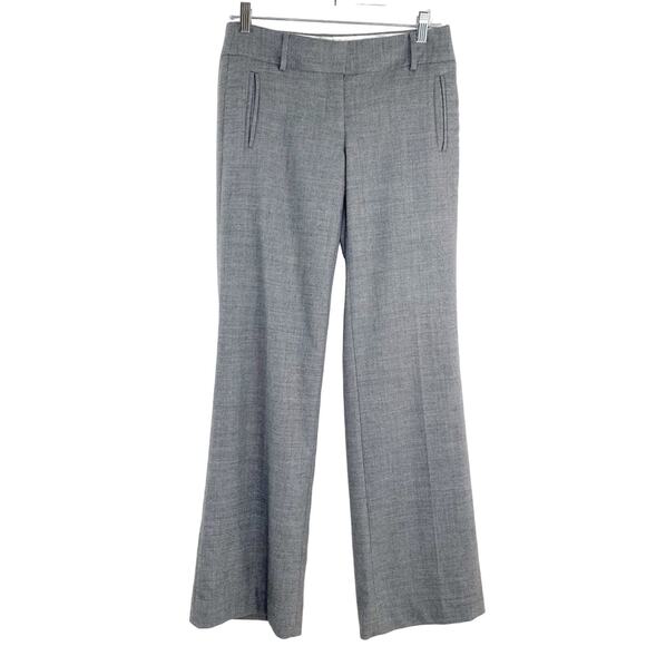 J.Crew City Fit Gray Lined Wool Blend Wide Leg Flare Pants Trousers size 2 - Picture 1 of 8